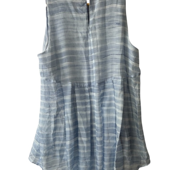 Blue Sleeveless Women's High Low Top - Picture 2 of 6